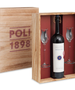 POLI GRAPPA DI SASSICAIA 40% 0,5L BOX + 2 SZKLANKI