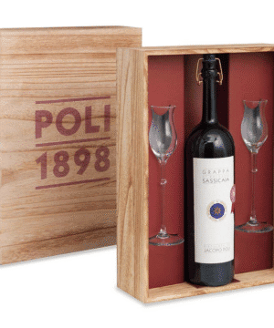 POLI GRAPPA DI SASSICAIA 40% 0,5L BOX + 2 SZKLANKI